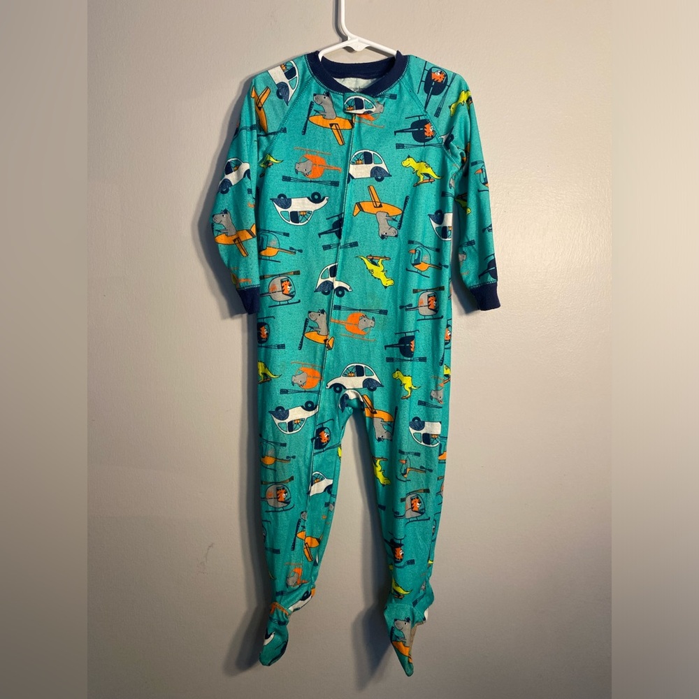 Item 88 Simple Joys By Carter’s Blue Teal Kids One-Piece Pajamas